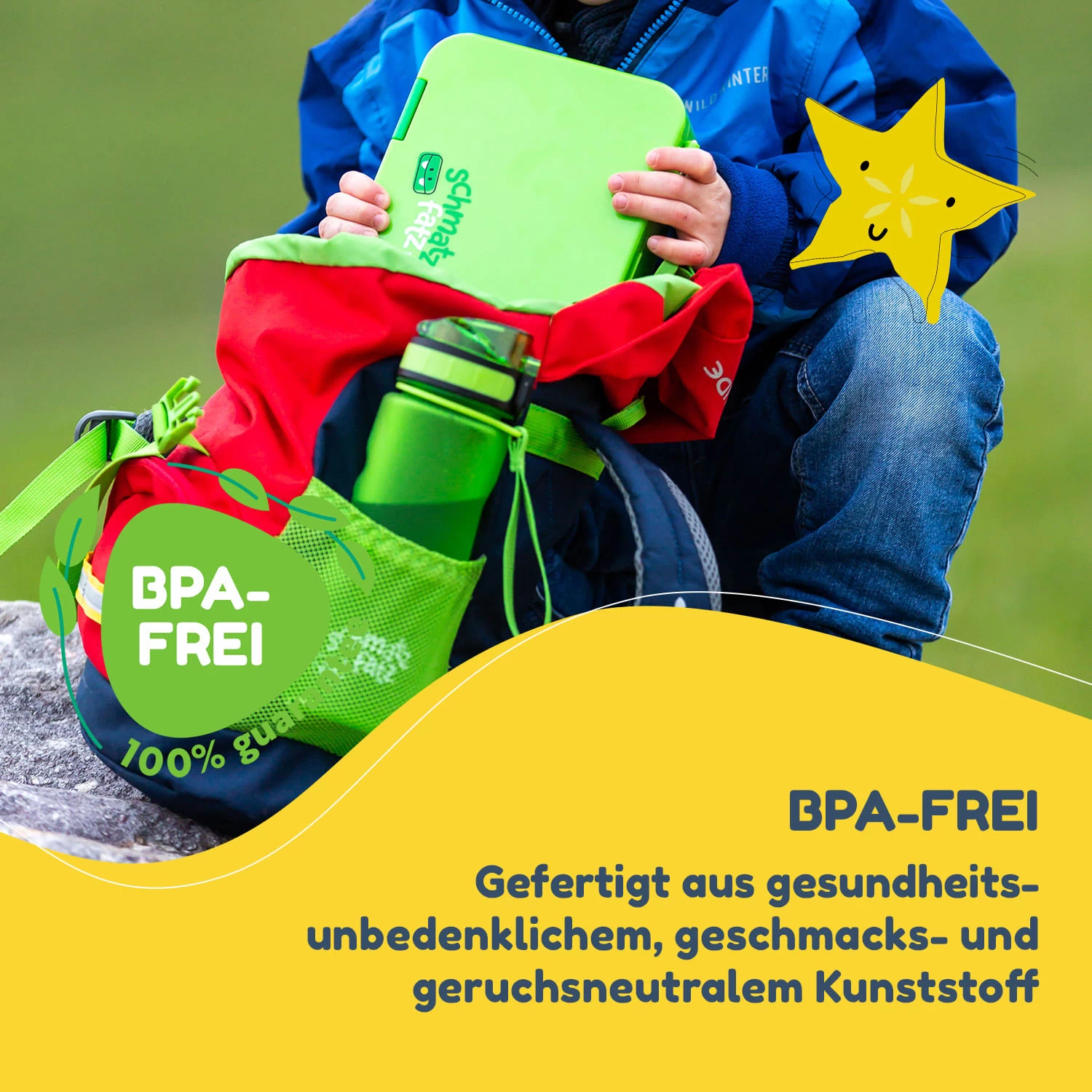 Schmatzfatz Frühstücksset Lunchbox & Trinkflasche Tritan Dicht BPA-frei 4 Schmatzfatz Frühstücksset Lunchbox & Trinkflasche Tritan Dicht BPA-frei – Bild 2