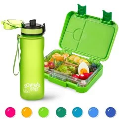 Schmatzfatz Frühstücksset Lunchbox & Trinkflasche Tritan Dicht BPA-frei